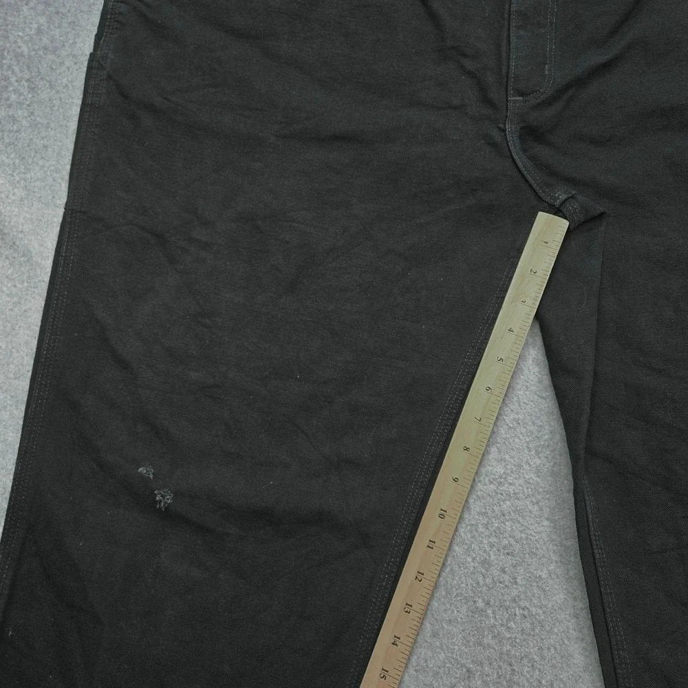 Carhartt Pants Mens 44x29 Black Carpenter Canvas Workwear Pockets Big Tall